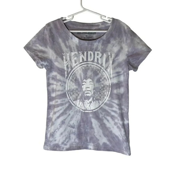 Karl Ferris Collection Girls Jimi Hendrix Tie Dye Lavendar Purple T Shirt Medium - Picture 1 of 5